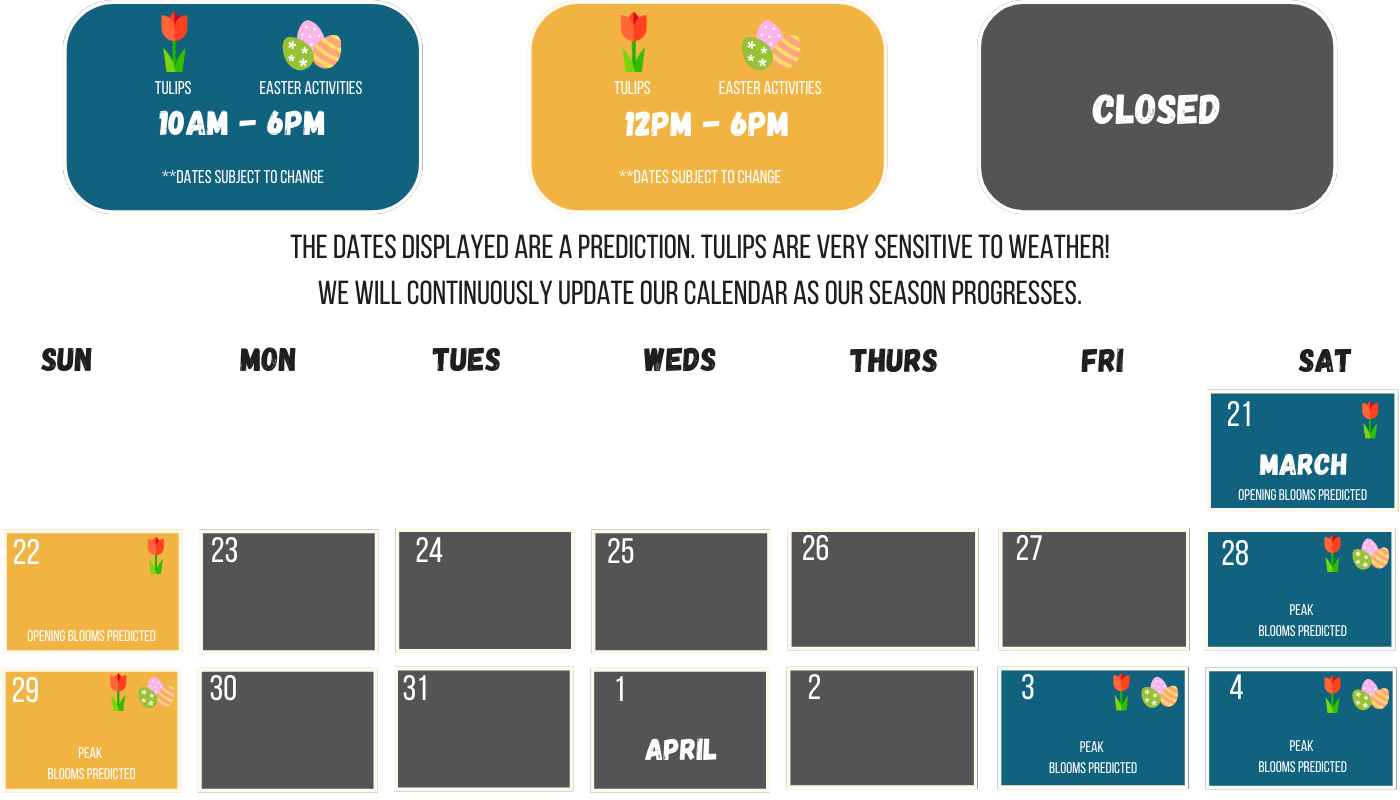 Spring 2026 Calendar